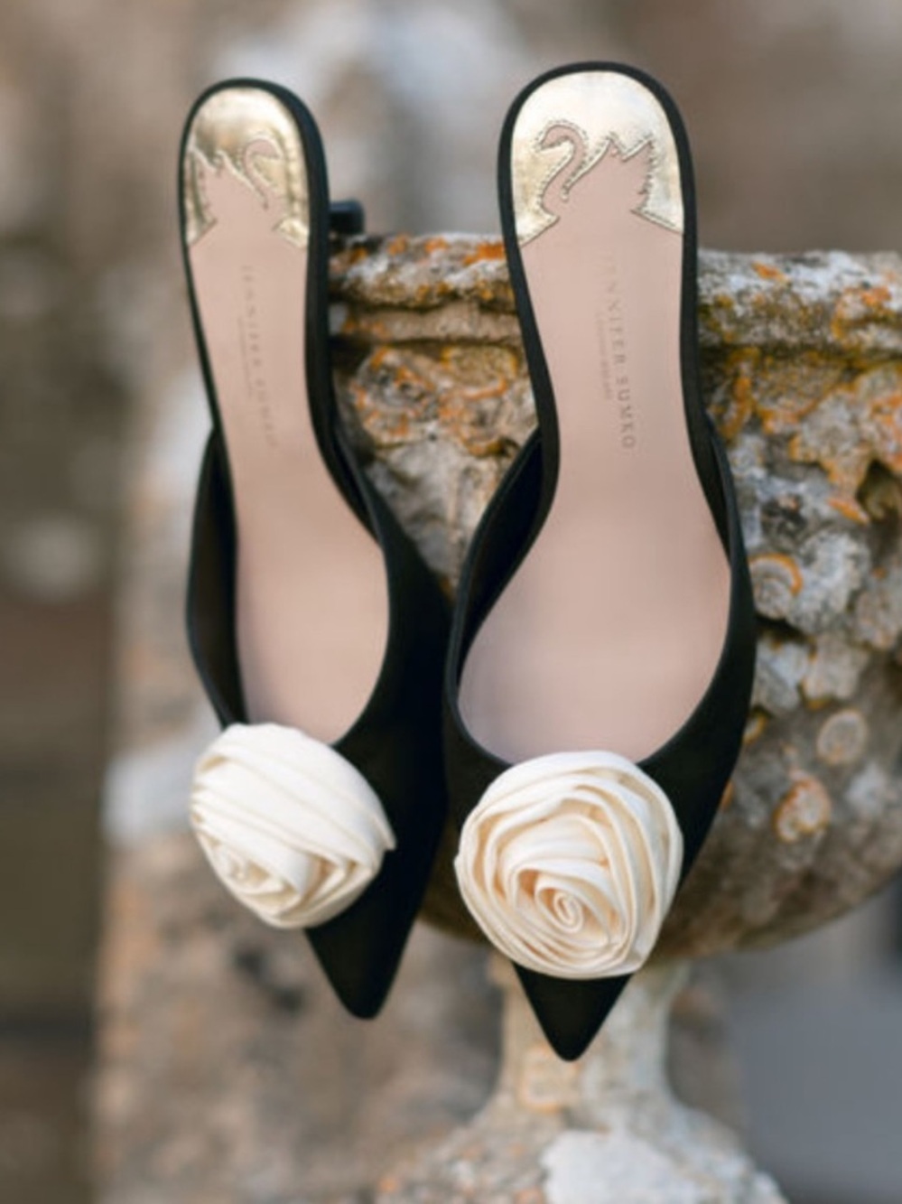 Antonio Melani x Jennifer Sumko Jensy Faille Flower Dress Mules